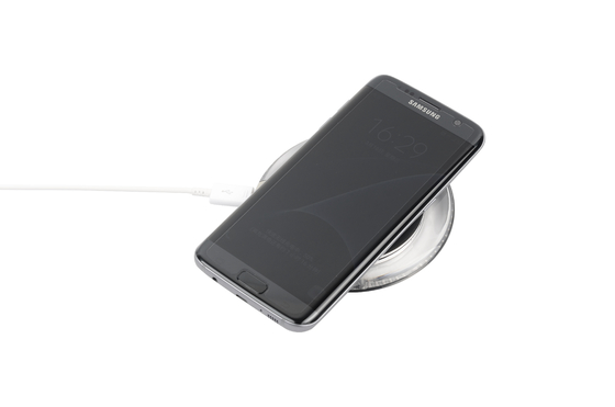 Metal / ABS / PC Wireless Charger Pad / Wireless Mobile Phone Charger UFO Style